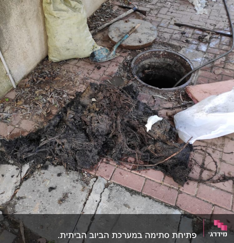 פתיחת סתימה במערכת הביוב הביתית.